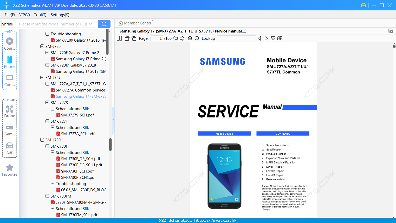Samsung Galaxy J7 (SM-J727A_AZ_T_T1_U_S737TL) Service Manual